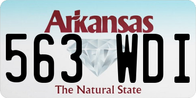AR license plate 563WDI
