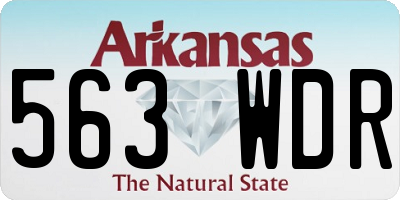 AR license plate 563WDR