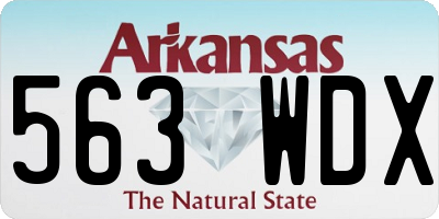 AR license plate 563WDX