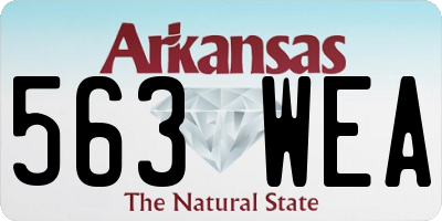 AR license plate 563WEA
