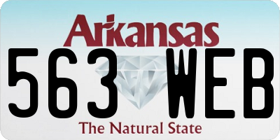 AR license plate 563WEB