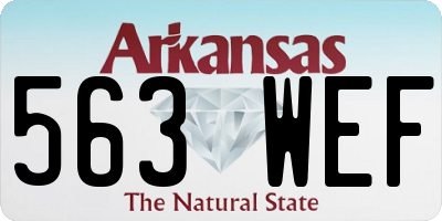 AR license plate 563WEF