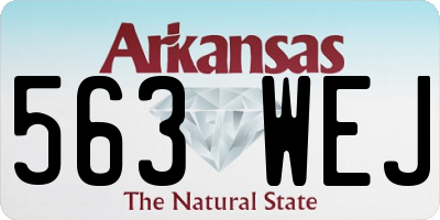 AR license plate 563WEJ