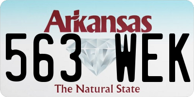 AR license plate 563WEK