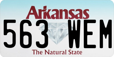 AR license plate 563WEM