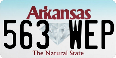 AR license plate 563WEP