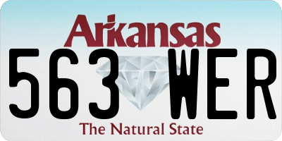AR license plate 563WER