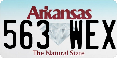 AR license plate 563WEX