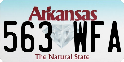 AR license plate 563WFA