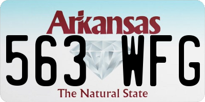 AR license plate 563WFG