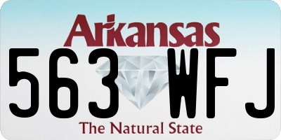 AR license plate 563WFJ