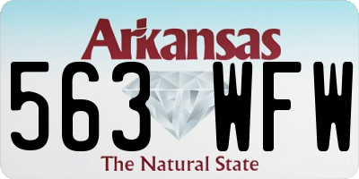 AR license plate 563WFW