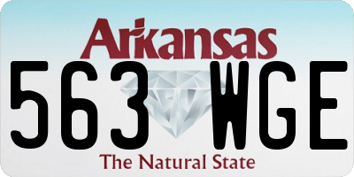 AR license plate 563WGE