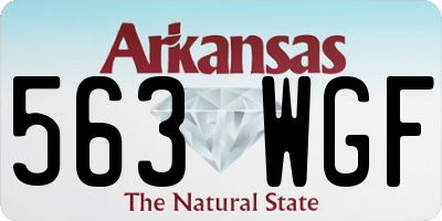 AR license plate 563WGF