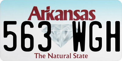 AR license plate 563WGH