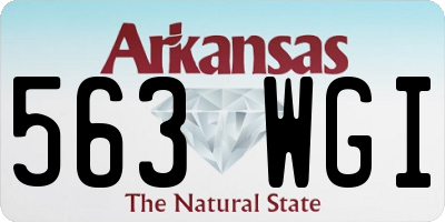 AR license plate 563WGI