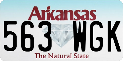 AR license plate 563WGK