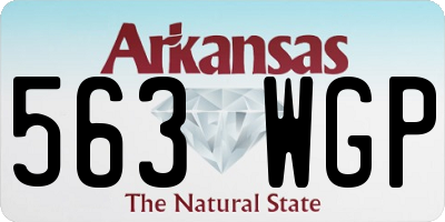 AR license plate 563WGP