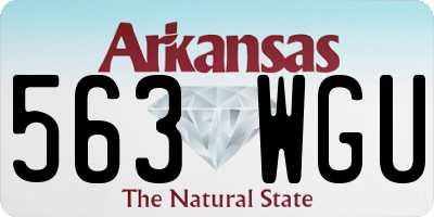 AR license plate 563WGU