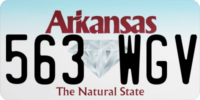 AR license plate 563WGV
