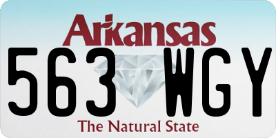 AR license plate 563WGY