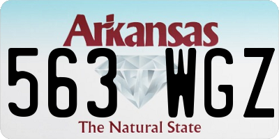 AR license plate 563WGZ