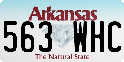 AR license plate 563WHC