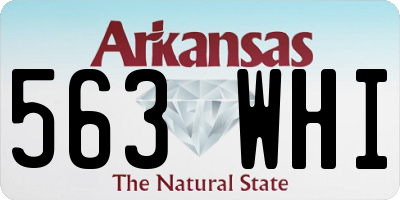 AR license plate 563WHI