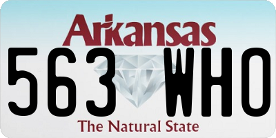 AR license plate 563WHO