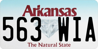 AR license plate 563WIA