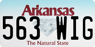 AR license plate 563WIG