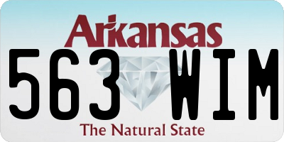 AR license plate 563WIM