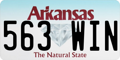 AR license plate 563WIN