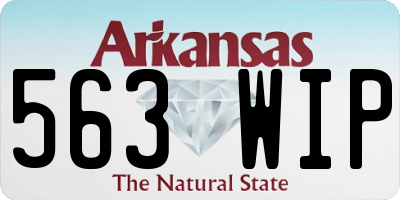 AR license plate 563WIP