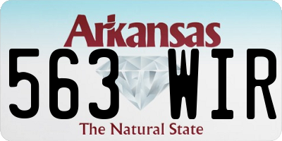 AR license plate 563WIR