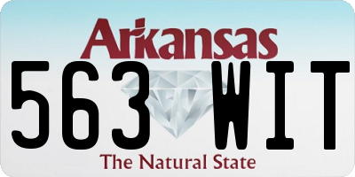 AR license plate 563WIT