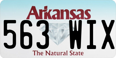 AR license plate 563WIX