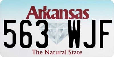 AR license plate 563WJF