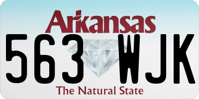 AR license plate 563WJK