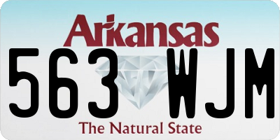 AR license plate 563WJM