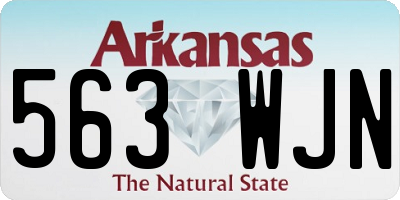AR license plate 563WJN