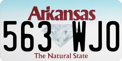 AR license plate 563WJO