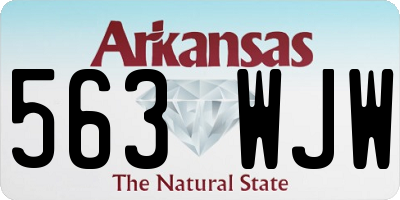 AR license plate 563WJW