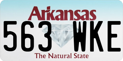 AR license plate 563WKE