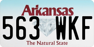 AR license plate 563WKF