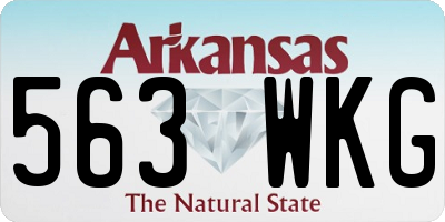 AR license plate 563WKG