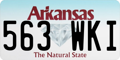 AR license plate 563WKI