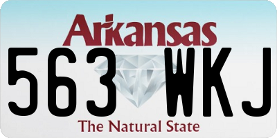 AR license plate 563WKJ
