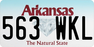AR license plate 563WKL