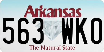 AR license plate 563WKO
